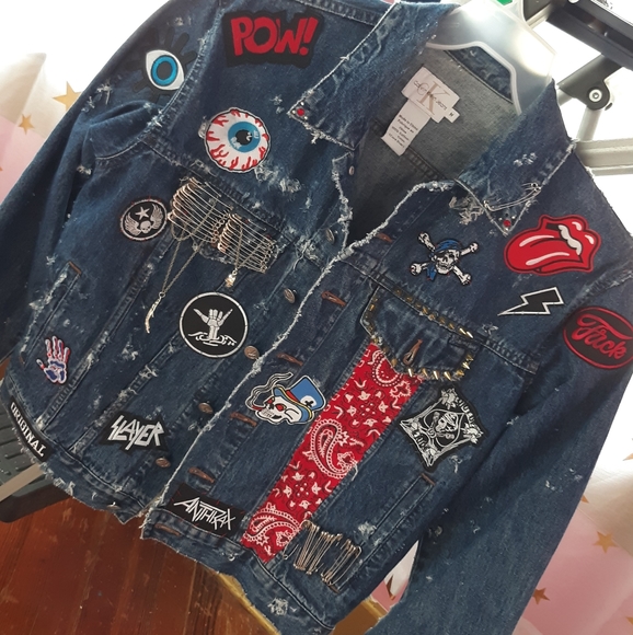 SOLD!!! Customized punkrock Calvin Klein Vintage y2k-trucker - Picture 10 of 16